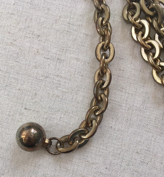 80s Gold Chain Belt Vintage Belts Adjustable Length Chain Link Rock and