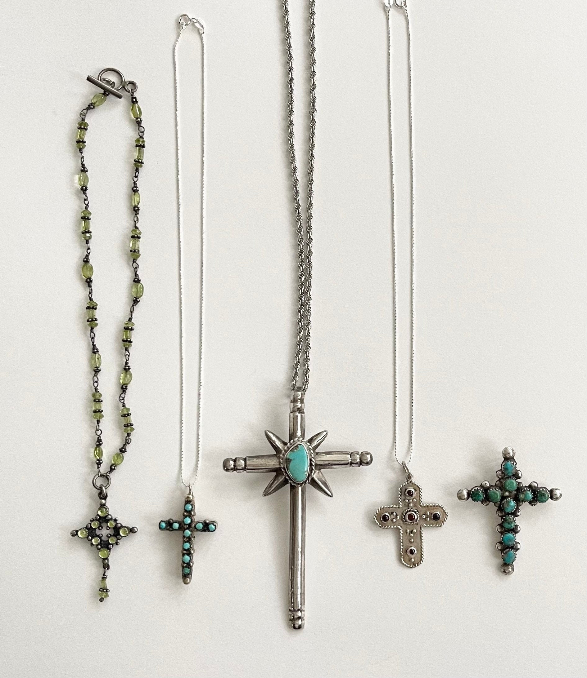 Native American Cross Pendant Necklace 