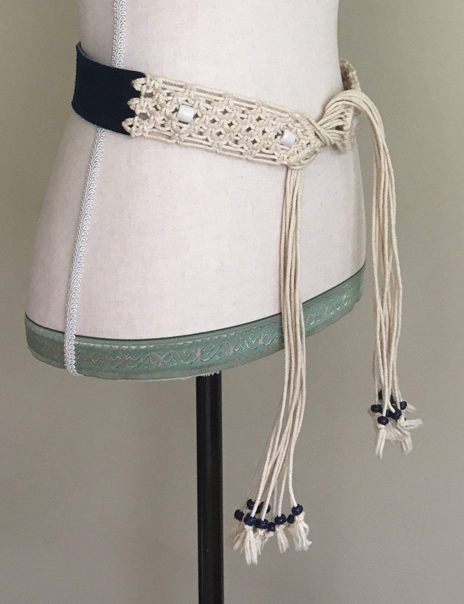 macrame tie belt