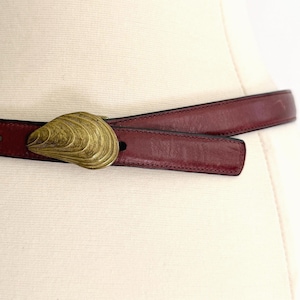Oxblood Skinny Belt - Etsy
