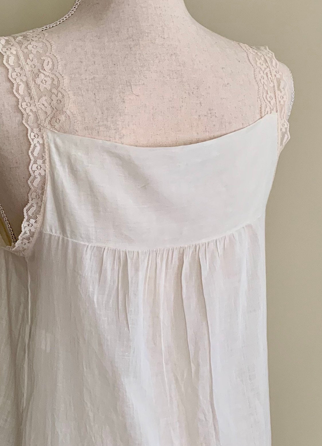 floor length white slip