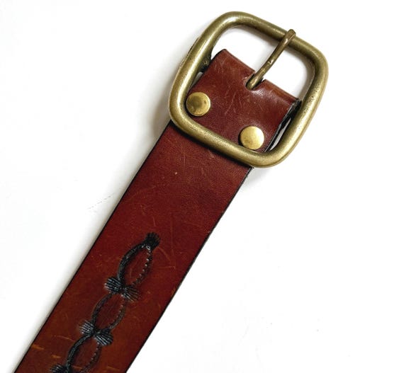 Western Python Turquoise Belt Vintage Southwick L… - image 4