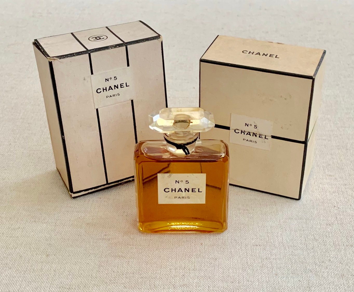 Chanel No 5 Perfume with Rare Original Box Packaging Vintage Old Full