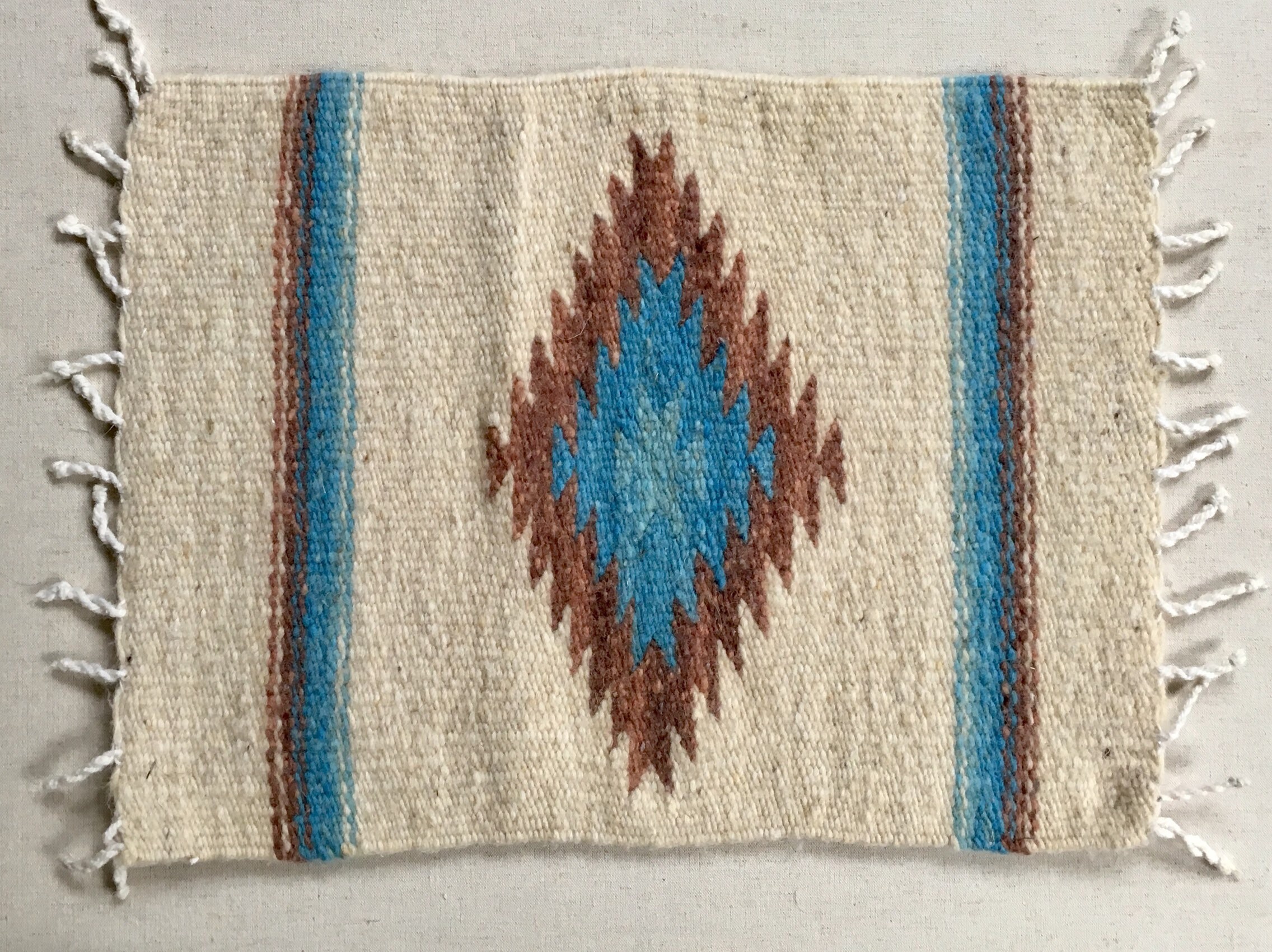 Hand Woven Southwest Placemats Set of 4 Vintage Home Decor Handmade