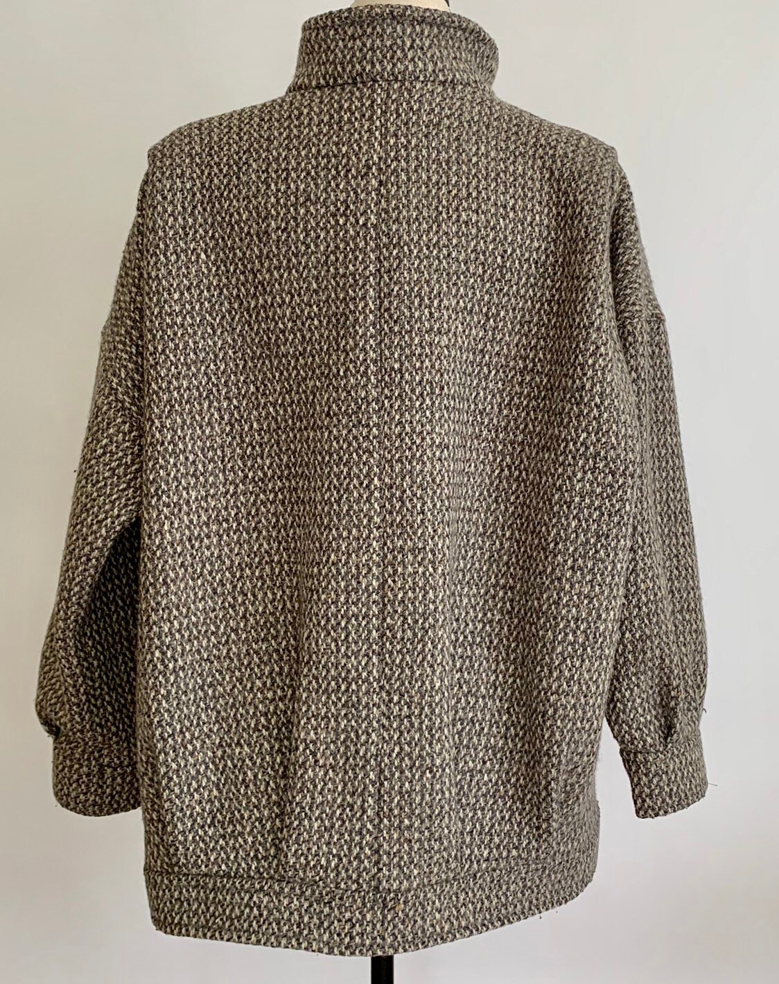 Gray Tweed Wool Coat Vintage 70s 80s Forecaster of Boston High Funnel ...