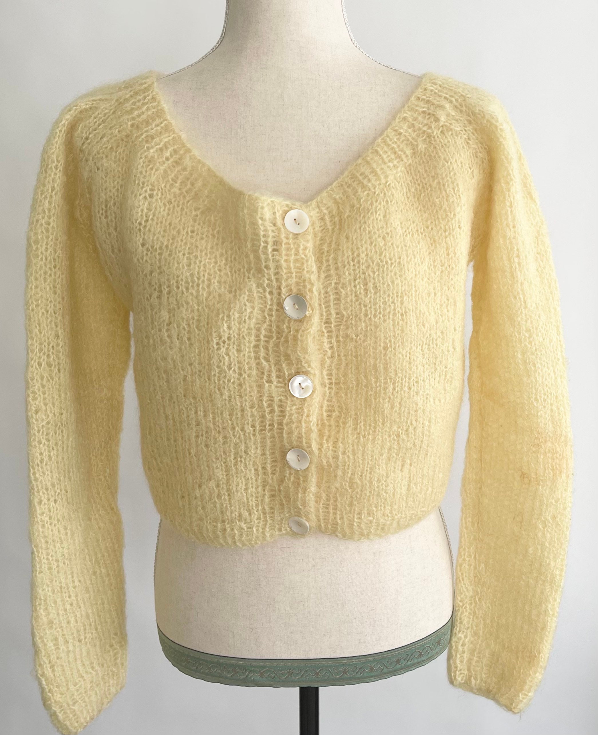 Italian Cropped Cardigan Sweater Handmade in Italy Button Front Fluffy ...