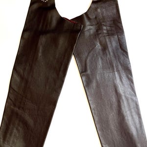 Handmade Vintage Western Riding Chaps Dark Brown Leather image 5