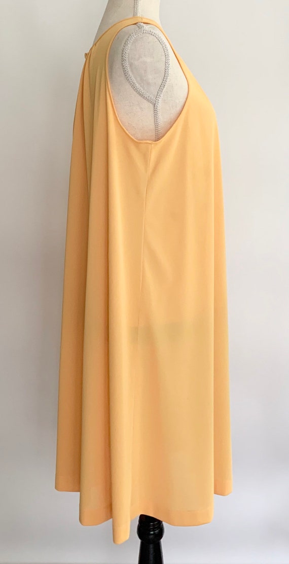 60s Marigold Sleeveless Nightgown House Day Dress… - image 4