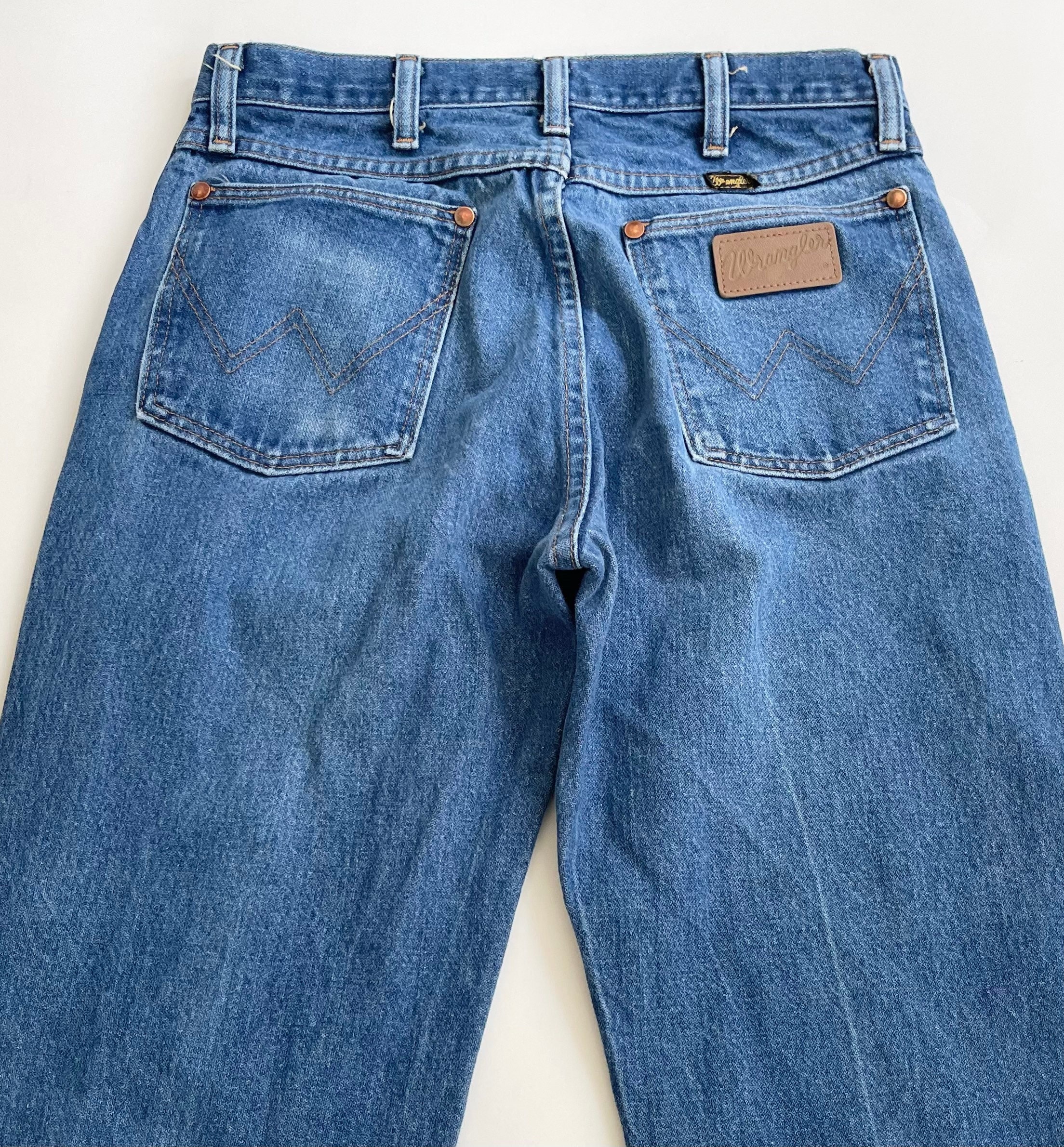 70s Wrangler Denim Jeans Pants Faded Medium Vintage Wash All - Etsy