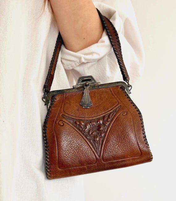 Antique Meeker Made Bag 1800s 1900s Art Nouveau Arts & Crafts Era