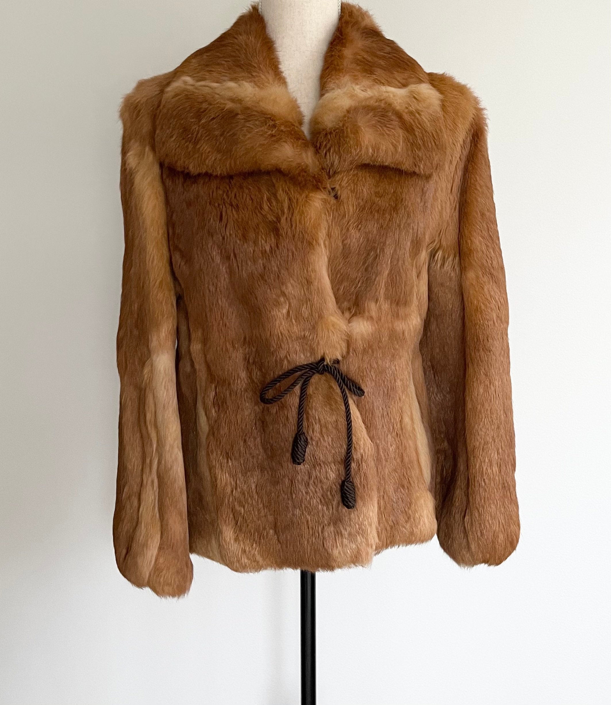 h brand rabbit fur jacket