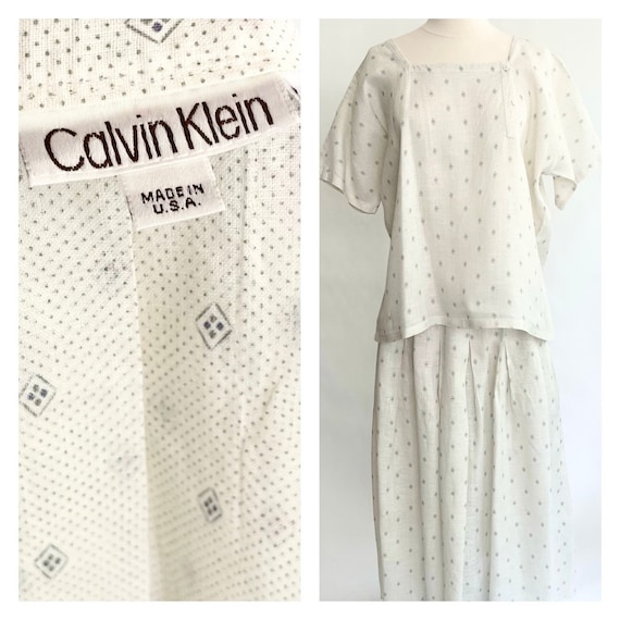 70s Calvin Klein Summer Skirt Top Outfit Easy Bre… - image 1