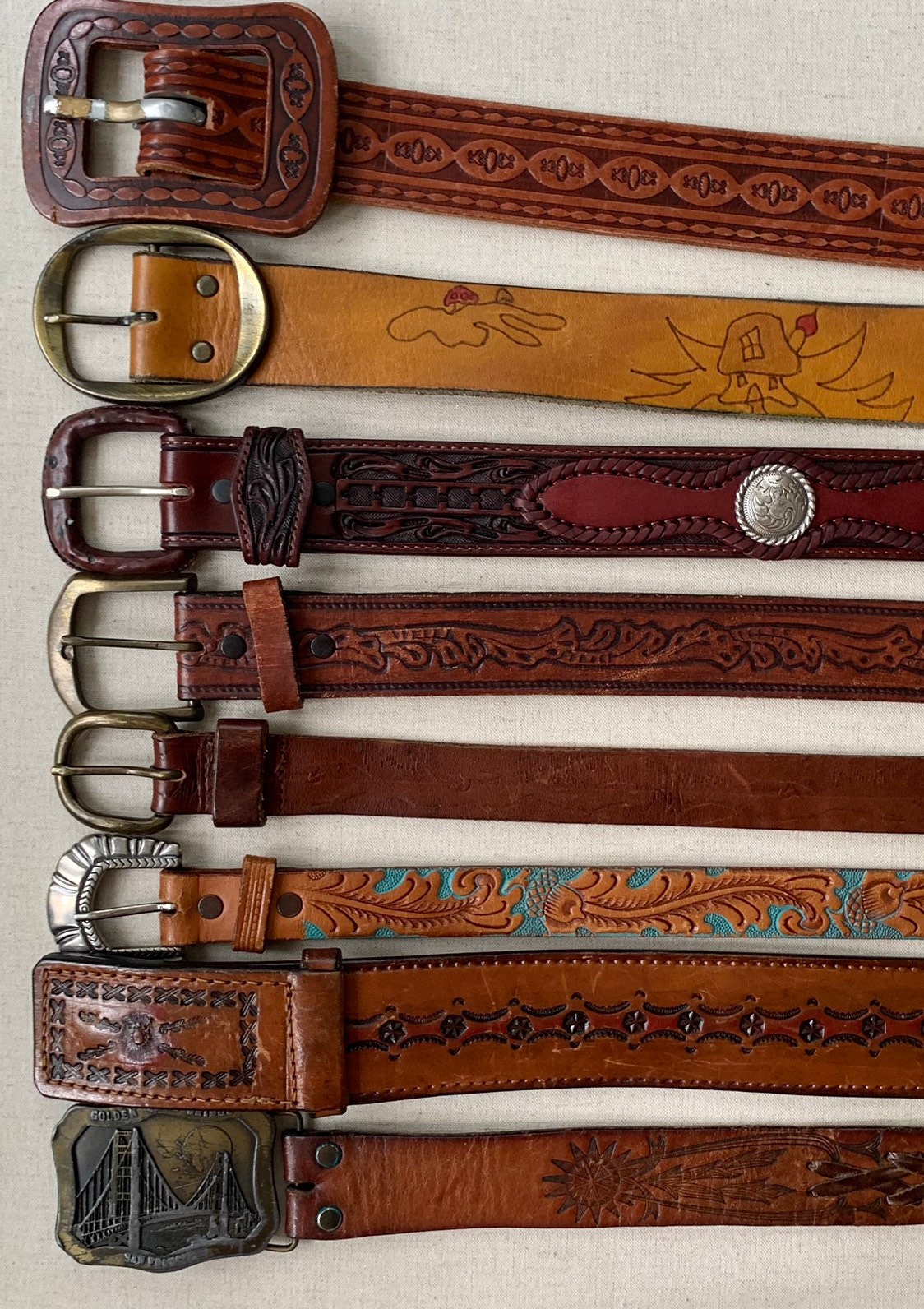 Vintage leather Belt Mens Western Belt Old School belt Distressed