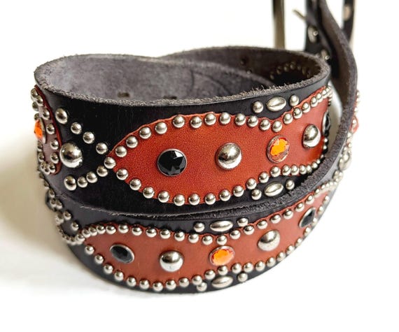 Vintage Hollywood Trading Company HTC Studded Belt Heavily Studded Size 34