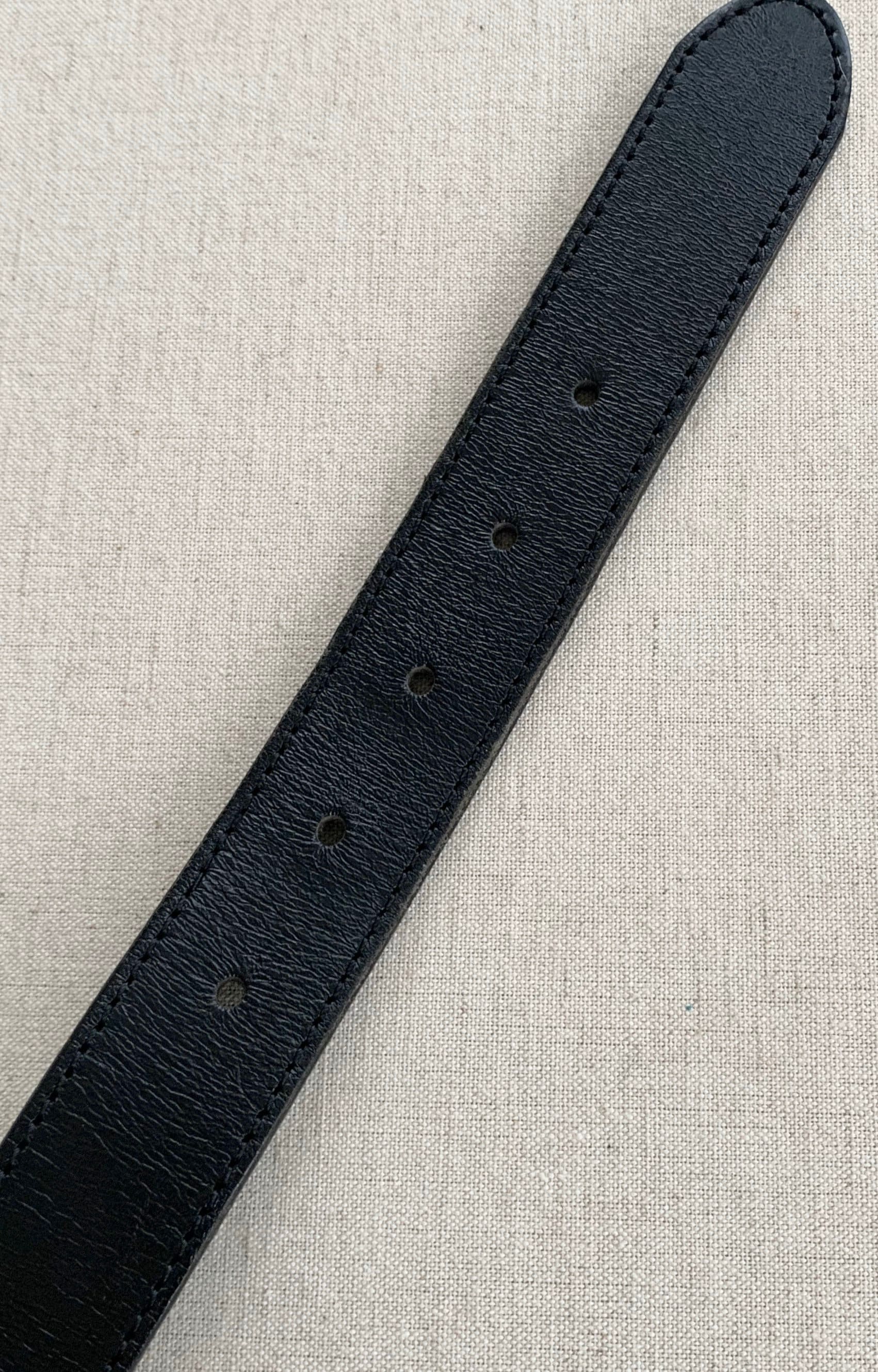 Etienne Aigner Belt Black Leather Vintage Leather Goods Women's Belts ...