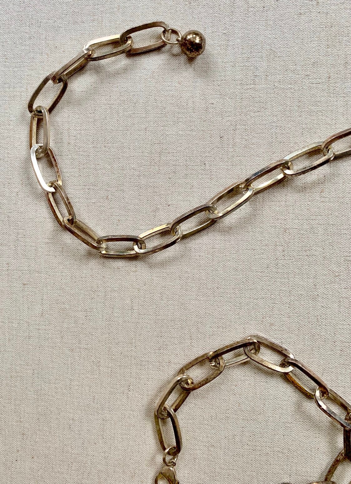 80s Gold Chain Belt Vintage Belts Adjustable Length Chain Link Rock and