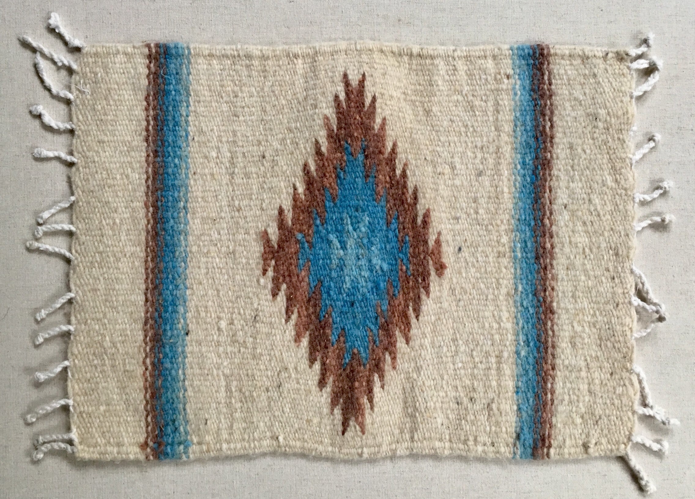 Hand Woven Southwest Placemats Set of 4 Vintage Home Decor Handmade