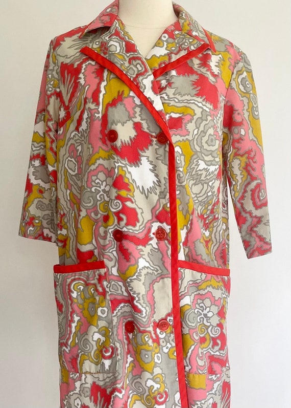 Retro 60s House Coat Shirt Dress El Pavon Santa Fe