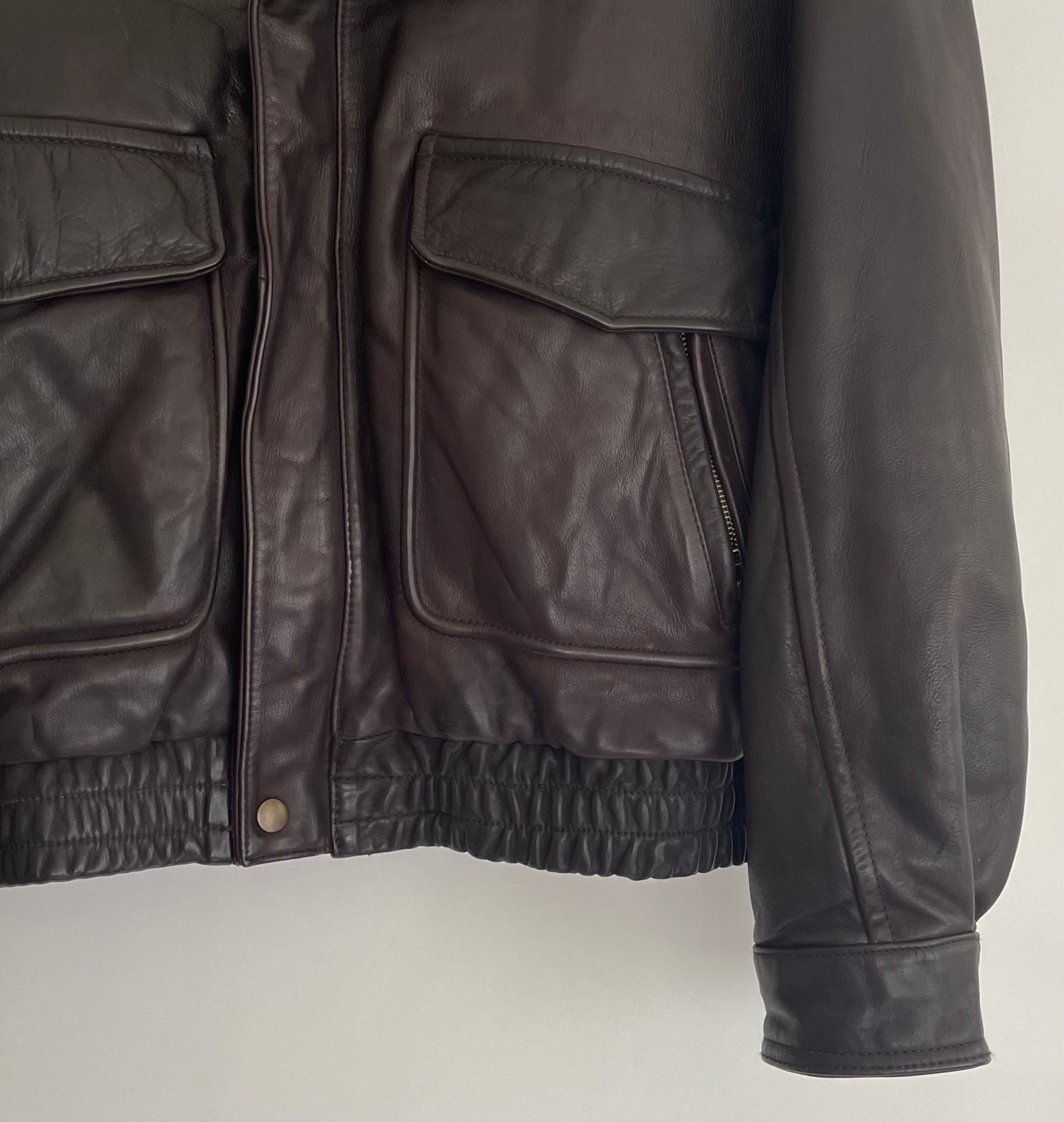 80s Banana Republic Leather Jacket Vintage Bomber Flight Airforce ...