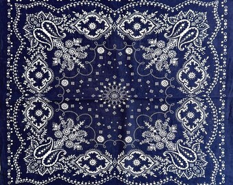 Vintage jaren 50 indigo bandana snelle kleur olifant romper omhoog