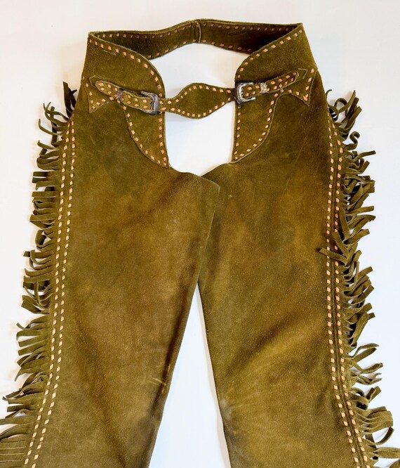Handmade Vintage Western Riding Chaps Fringe Trim