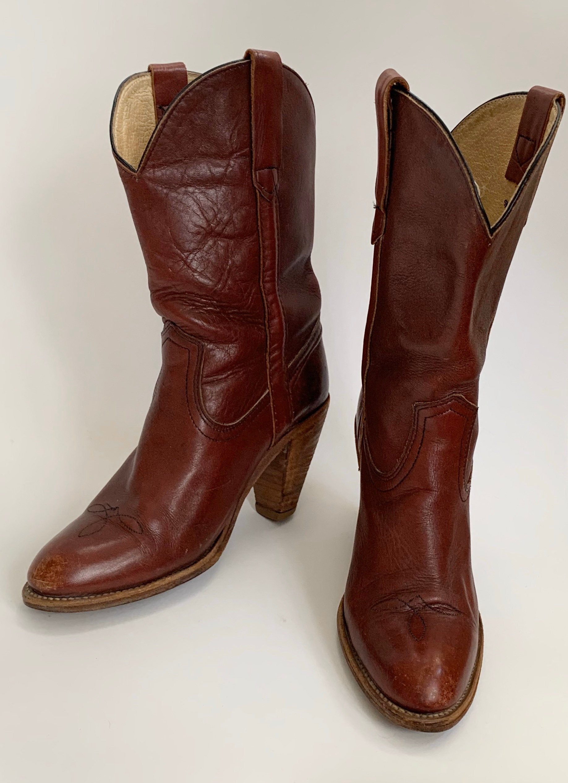 Vintage 70s Stacked Heel Dexter Boots Selected by MARMALADE