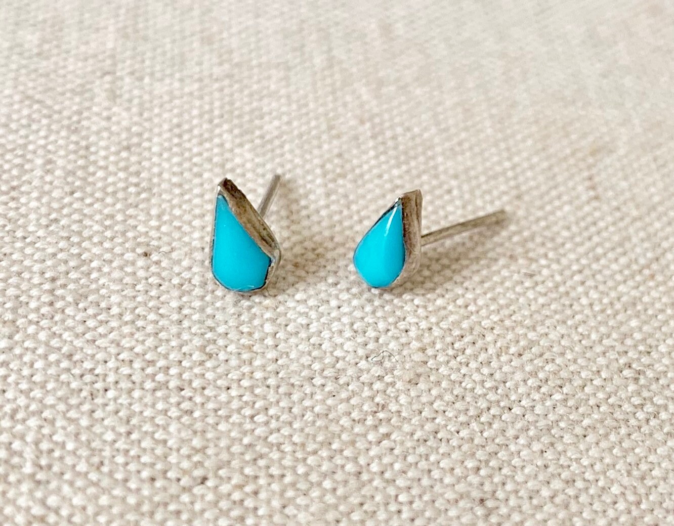 Vintage Turquoise Teardrop Earrings