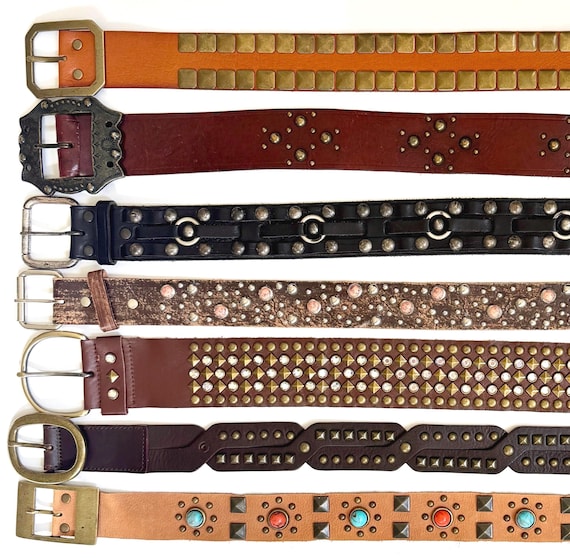 Vintage Heavily Studded Belt Western Rocker Rodeo Queen Style