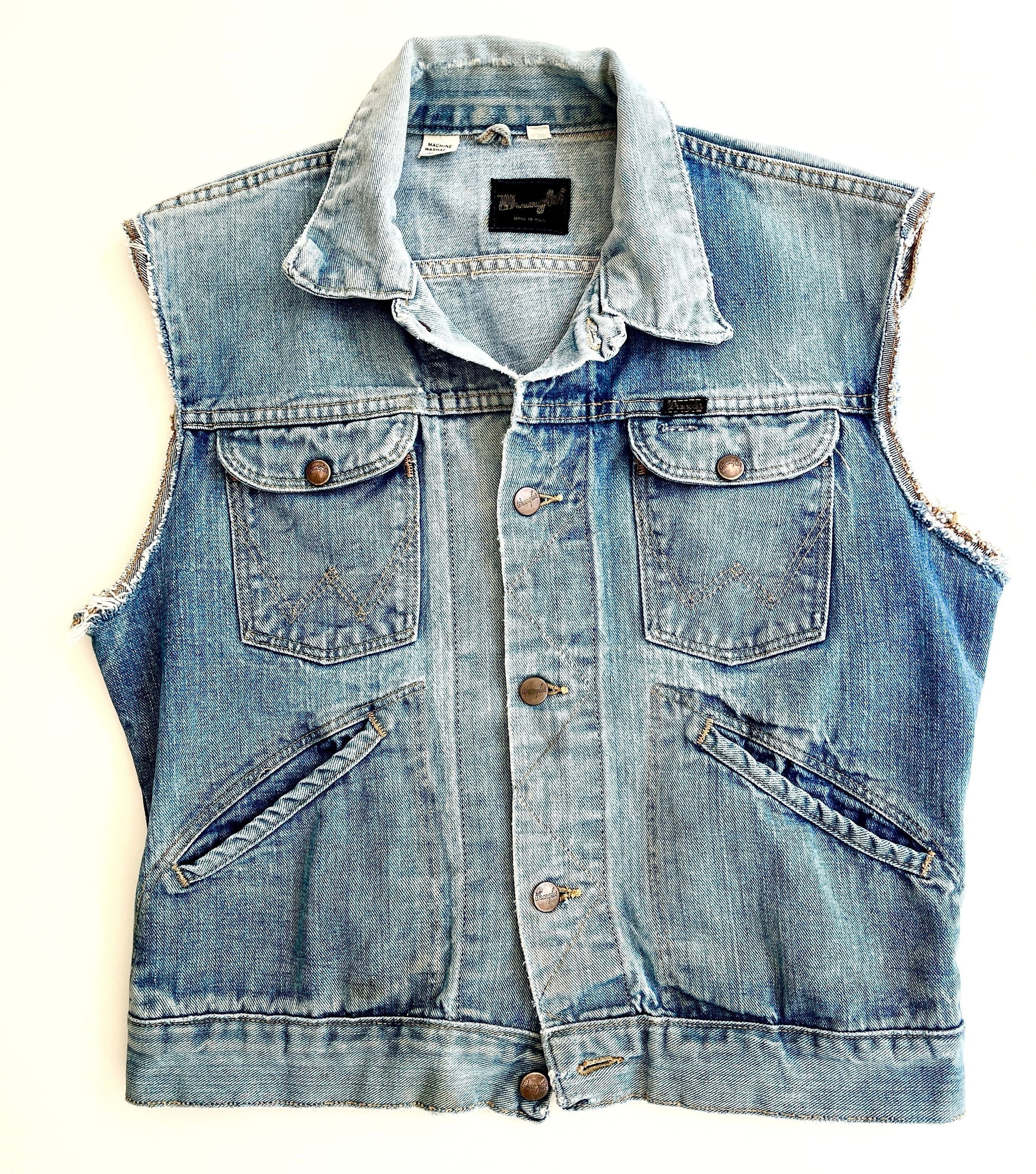 70s Wrangler Denim Vest Made in USA Vintage Wrangler Jeans 70s Wrangler Denim Vest Made in USA Vintage Wrangler Jeans