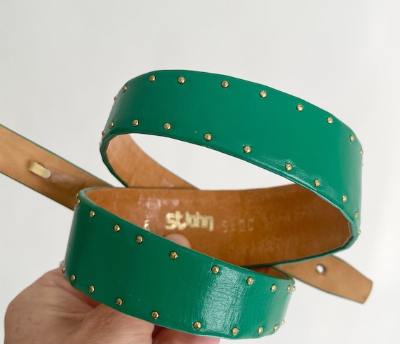 80s St. John Belt Waist Belt Vintage Designer Belts Soft Green ...