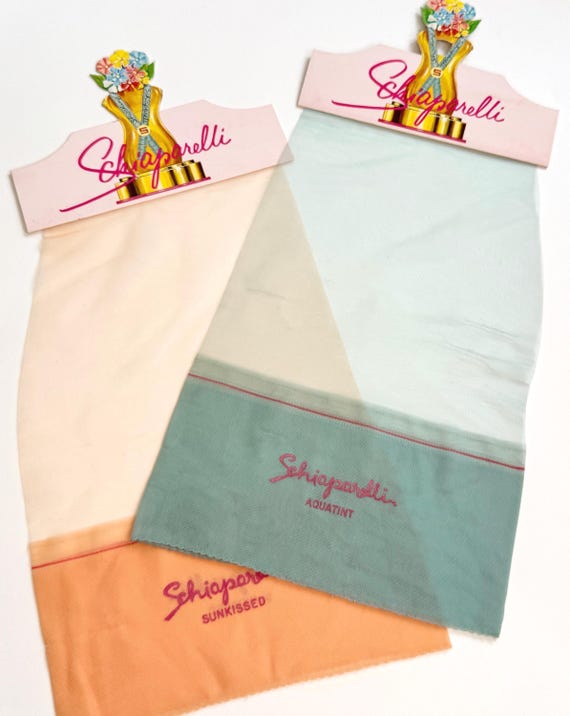 50s Schiaparelli Hosiery Display Samples Historical Vintage Department Store Fashion