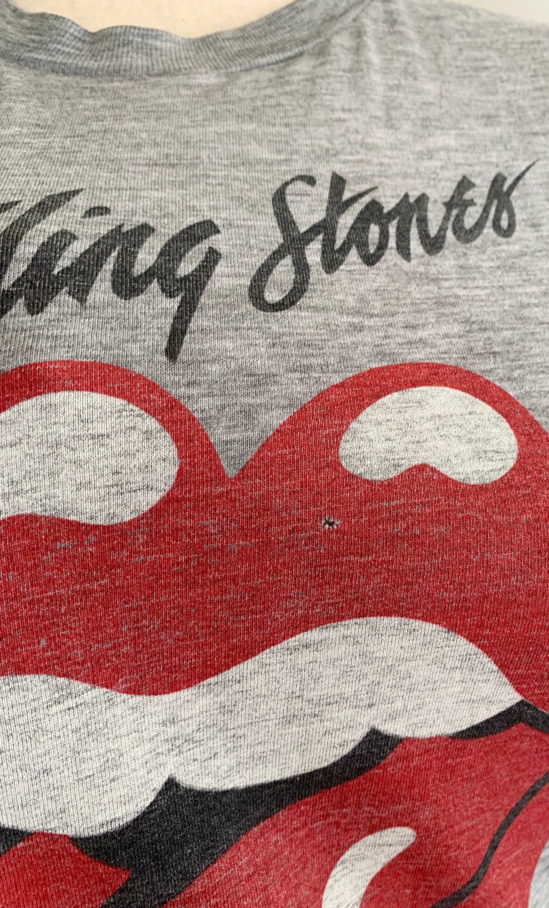 Rolling Stones Muscle Tee T Shirt Sleeveless Top Vintage Distressed Cut ...