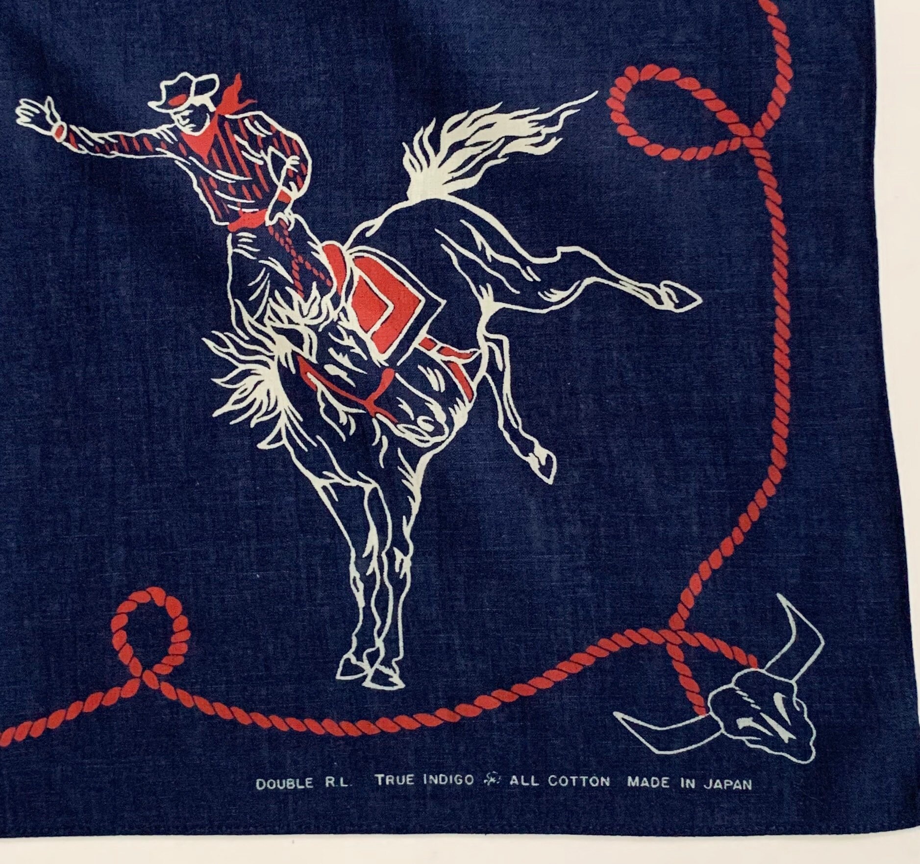 Double RL Bandana True Indigo Vintage RRL Red White Blue