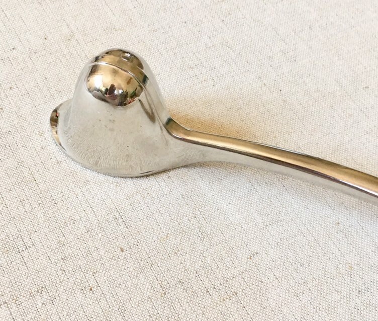 Mid Century Candle Snuffer Vintage 50s Silver Plated Made in Italy