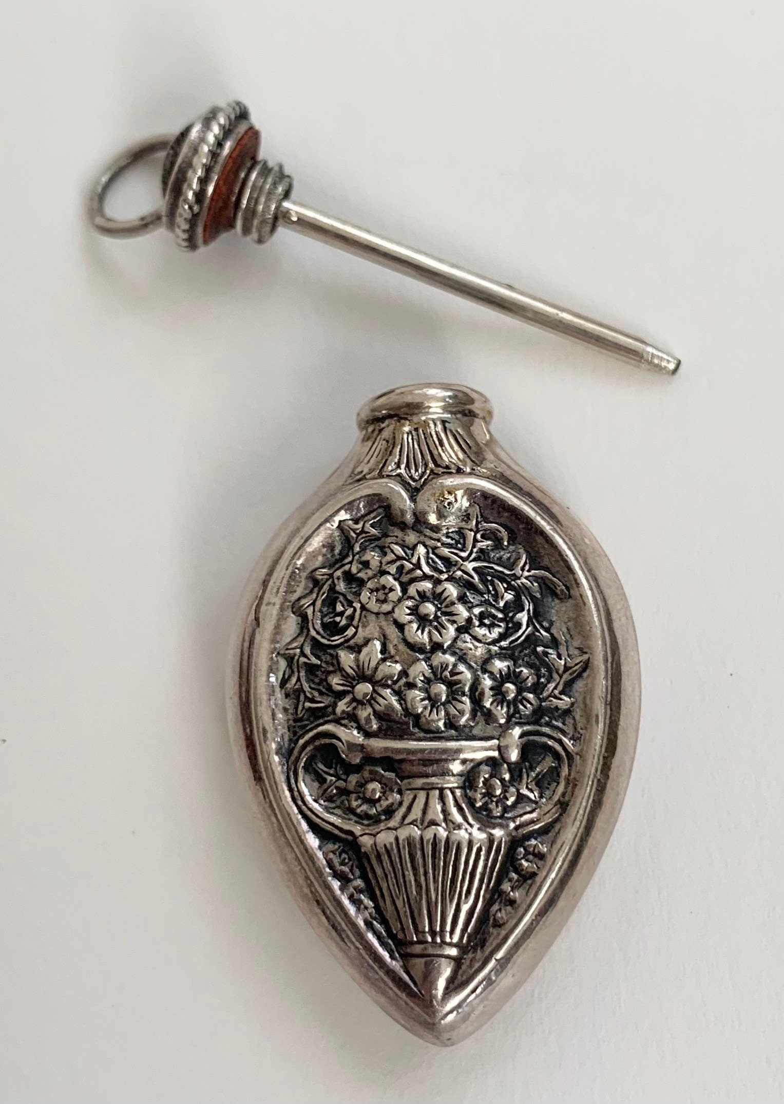 Sterling silver perfume bottle pendant Sterling silver perfume bottle pendant