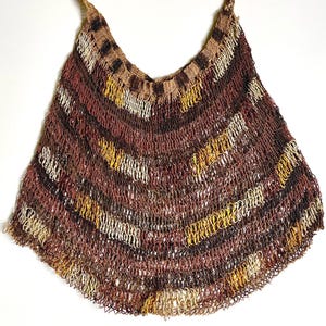 Antique Papua New Guinea Bilum Bag: Vintage Woven Fiber Art