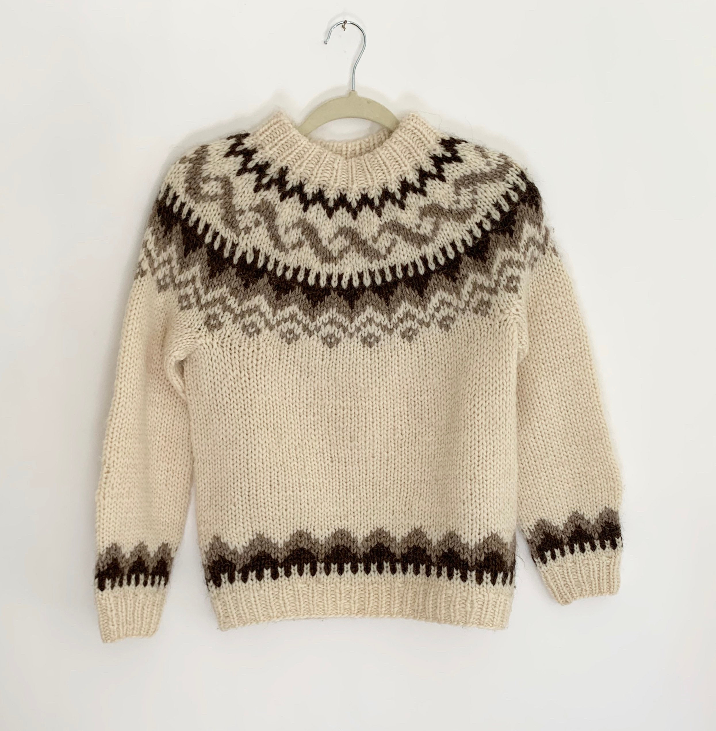 Icelandic Wool Sweater Vintage Hilda Ltd Made in Iceland Fair Isle ...