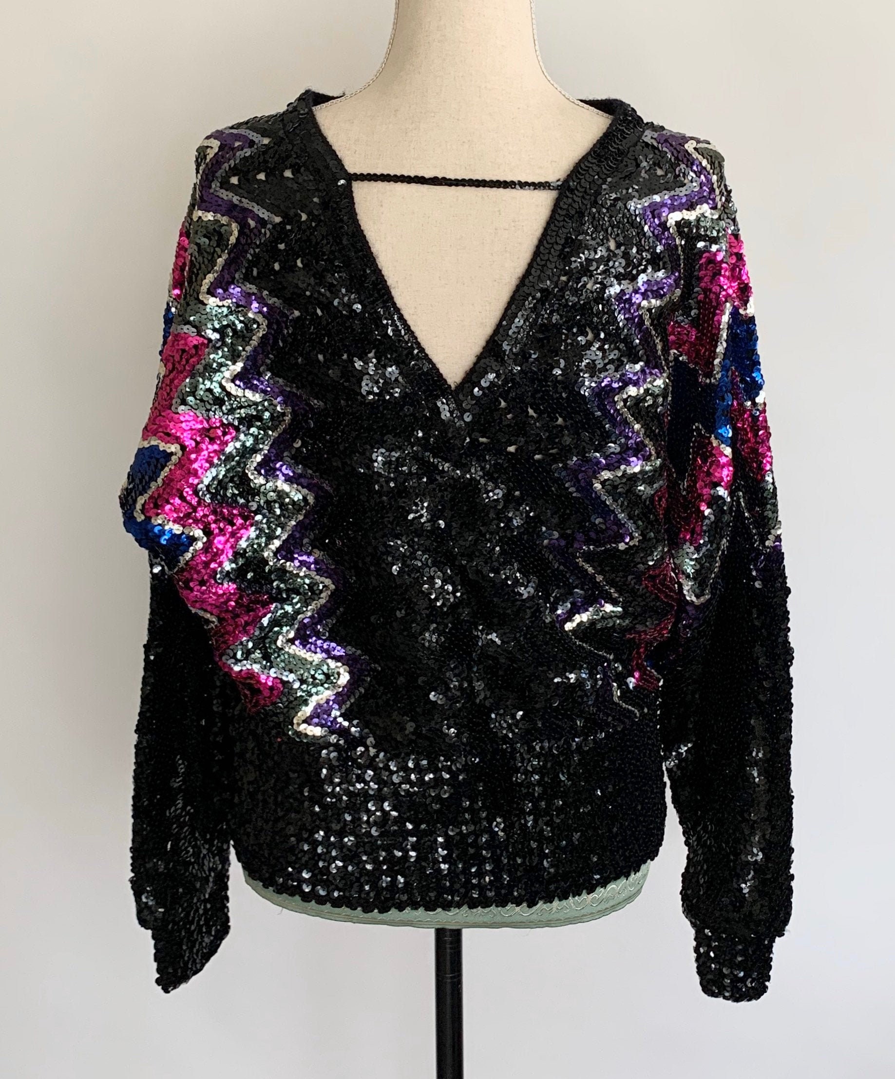 sequin top open back