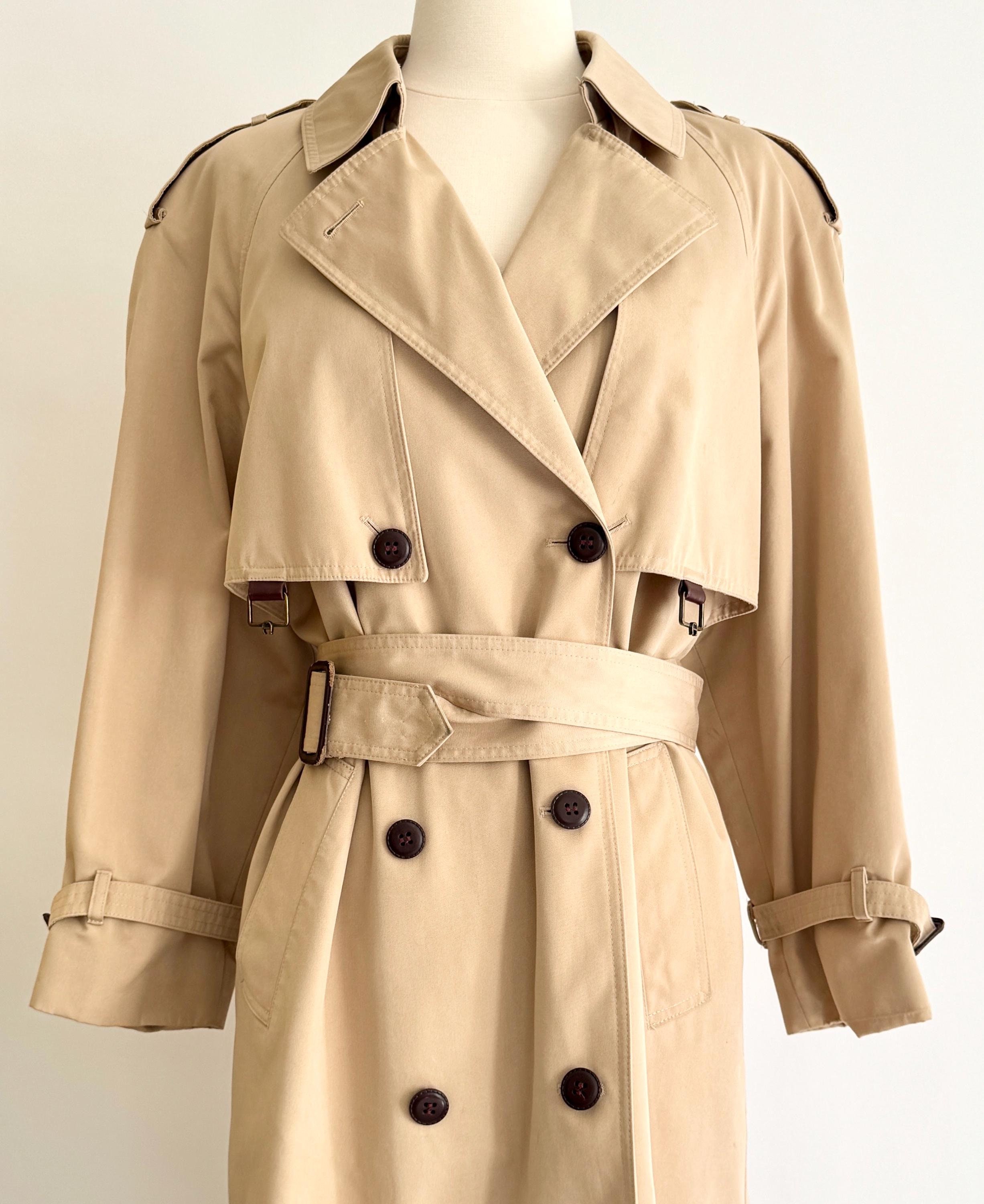 Etienne Aigner Trench Coat Vintage 80s Classic Oversized Etienne Aigner Trench Coat Vintage 80s Classic Oversized