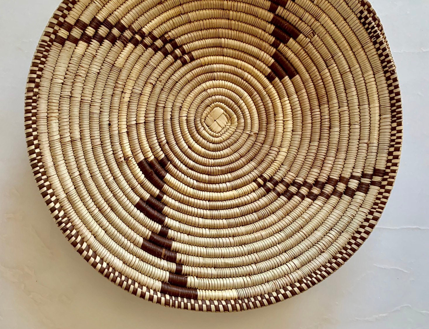 Vintage Indian Basket Tray Native American Indian Handmade Baskets