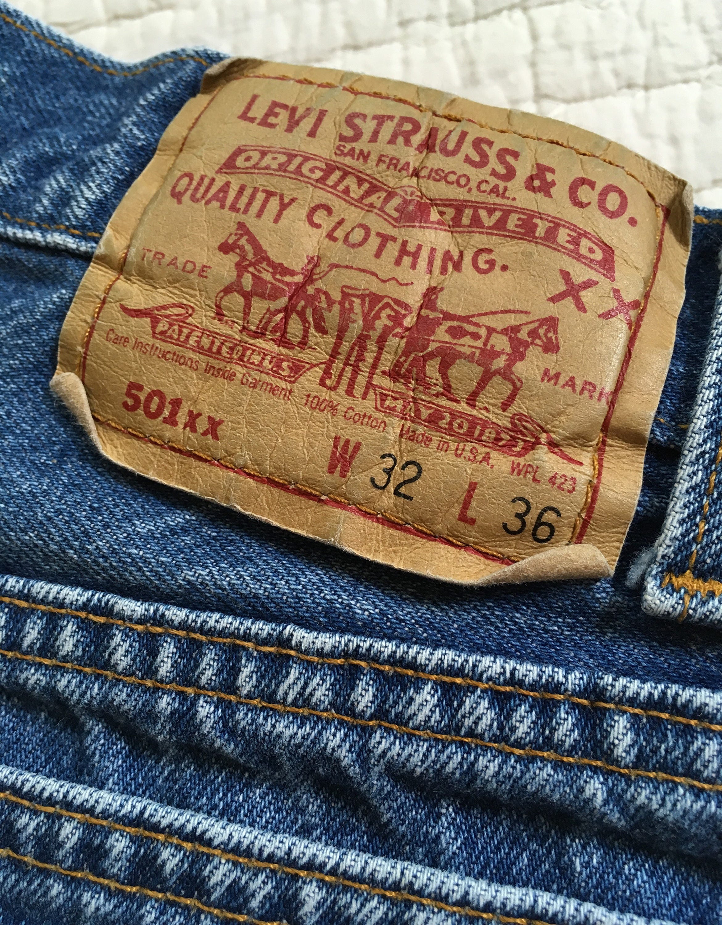Vintage 90s Levis 501xx Button Fly Jeans
