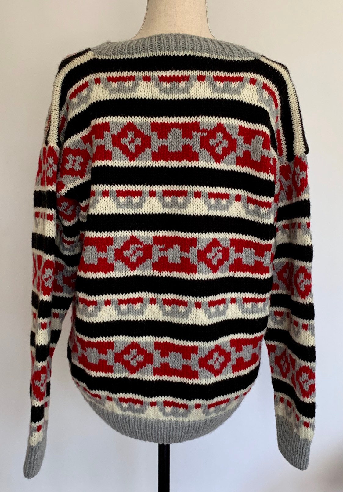 Hand Knit Mens Sweater Vintage Handmade Custom Made by Ruth Etsy