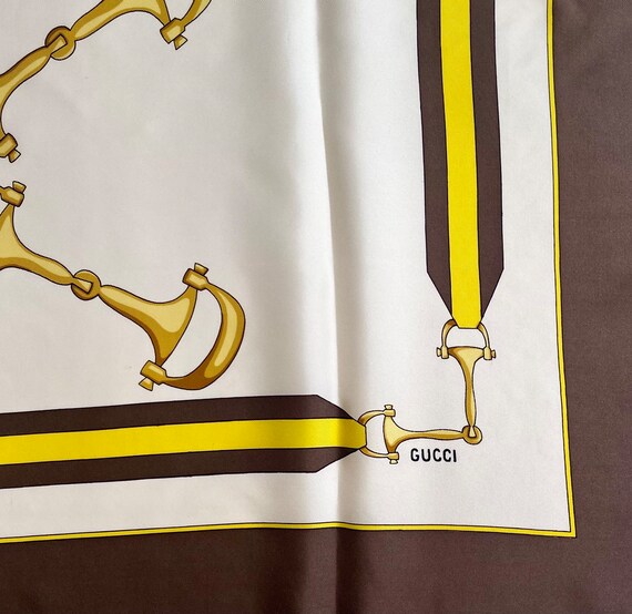 Vintage Gucci Horsebit Scarf Original Label Attached … Gem