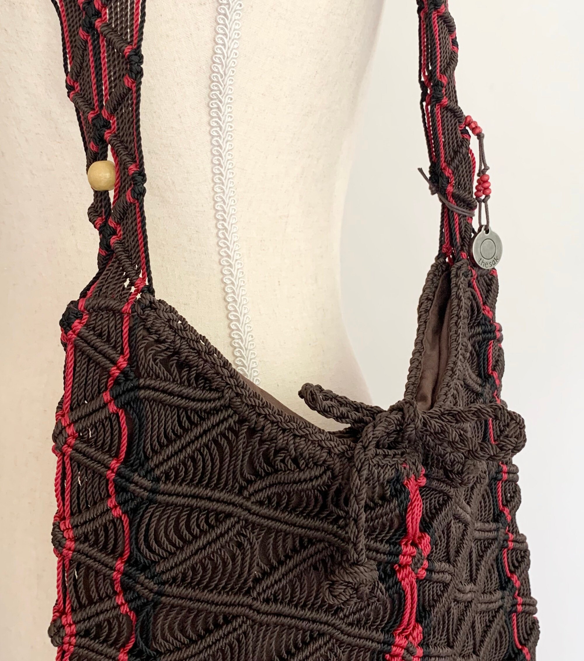 Macrame Sak Hobo Bag Purse Pristine Condition Vintage 90s The Sak ...