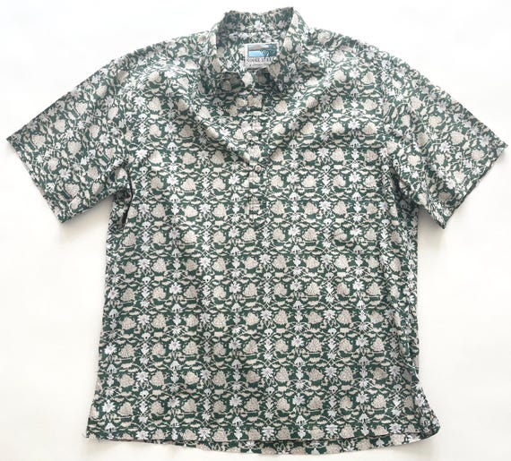 Vintage Floral Hawaiian Shirt Aloha Shirt 80s Cooke Street Made in Hawaii Men's Short Sleeve Summer Shirts Tropical Tiki Island Style Print