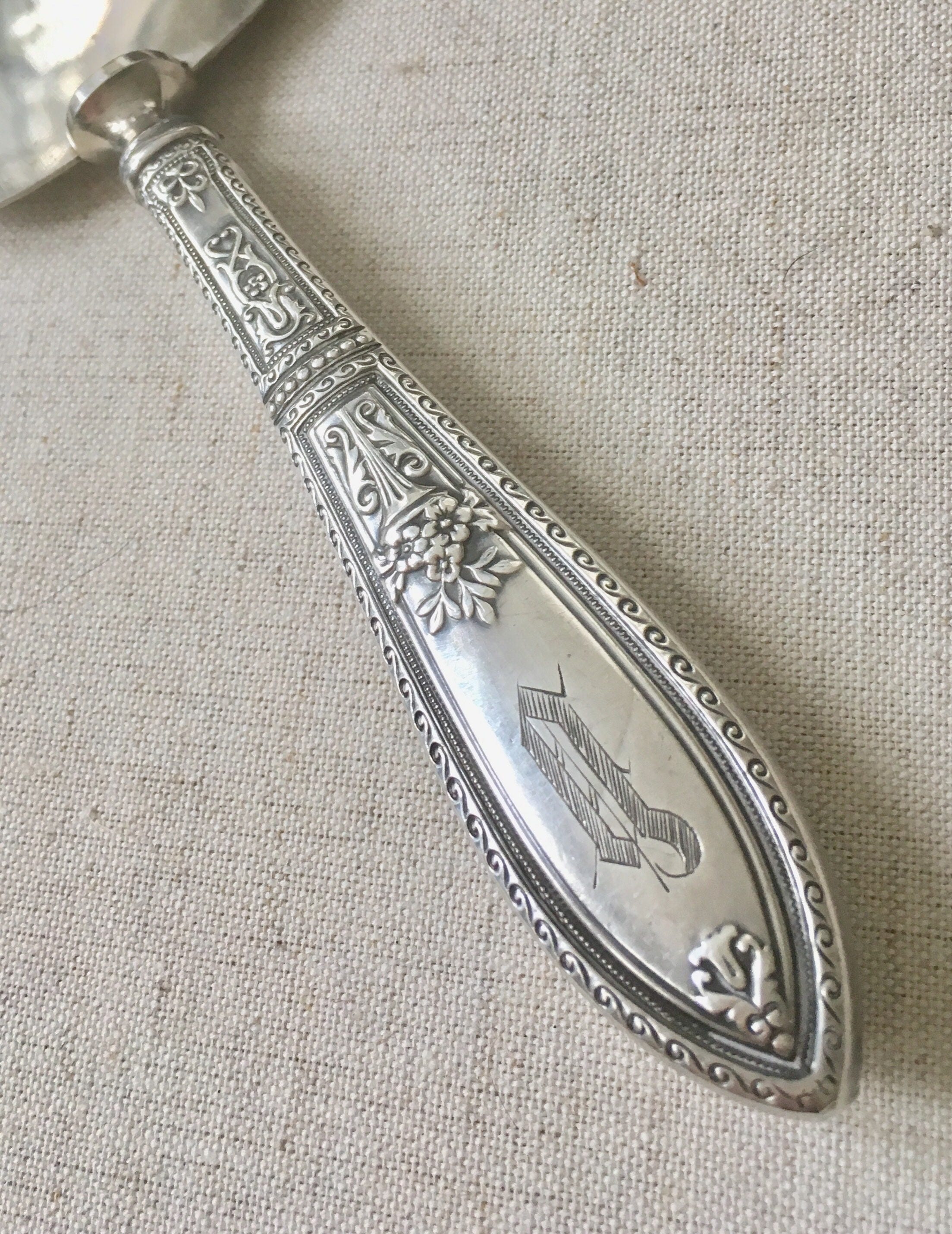 Sterling Silver Cake Knife Wedding Cake Cutter Server Vintage Antique