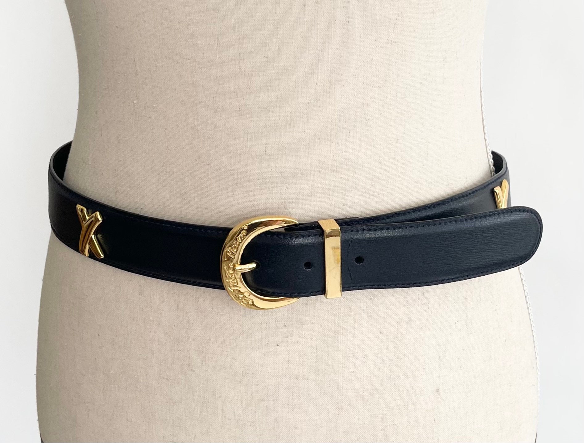 90s Paloma Picasso Belt Vintage Designer Belts Logo Embossed Buckle ...