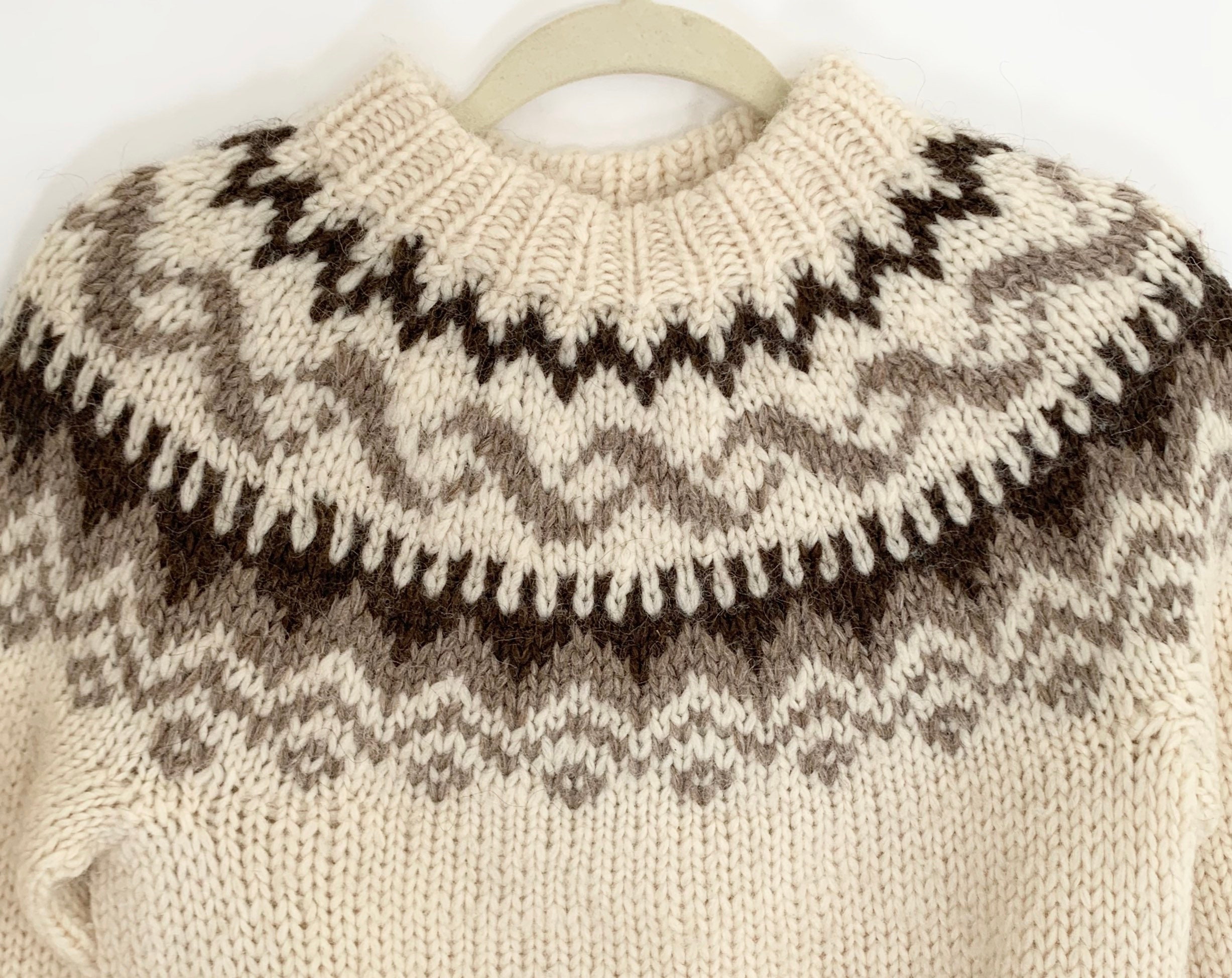 Icelandic Wool Sweater Vintage Hilda Ltd Made in Iceland Fair Isle ...