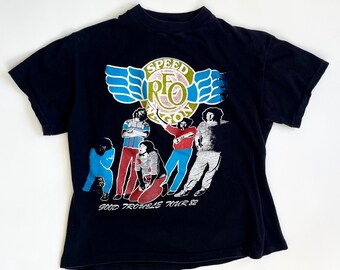 Vintage 1982 REO Speedwagon Tour Tee - Faded Black Cotton - Etsy