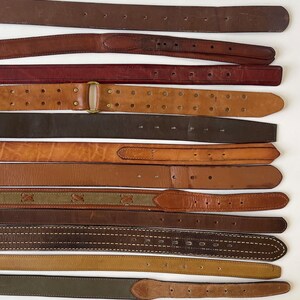 Caraway Mountain Distressed Brown Leather Belt – Stitched Edge, Nickel-Free Buckle, Made In USA - View #2